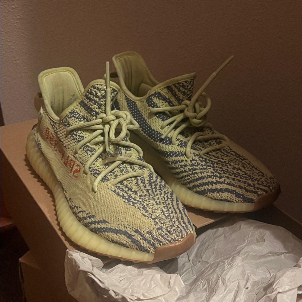 Adidas Yeezy Boost 350 V2 in Yellow and Blue
